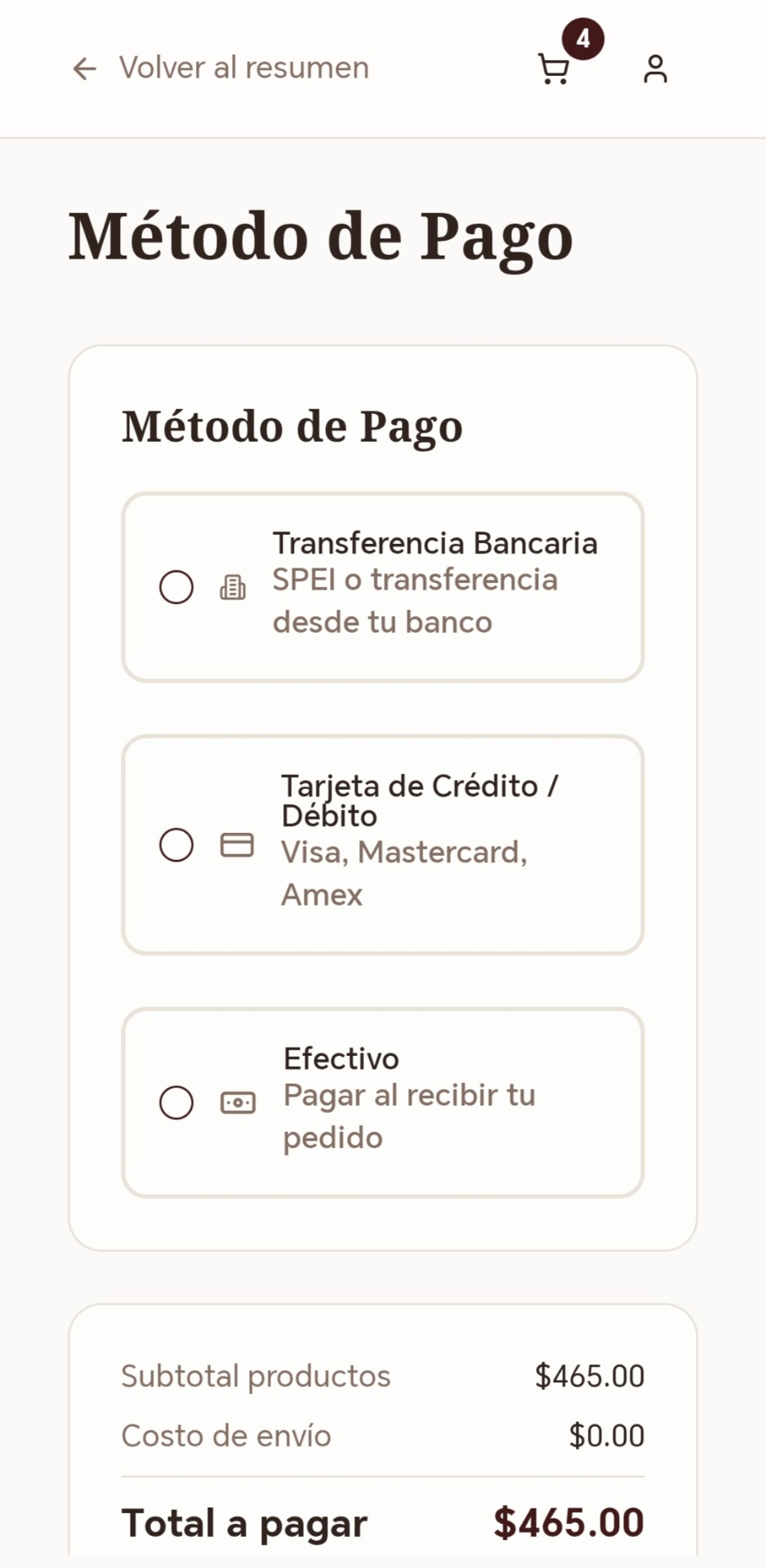 Checkout y pagos